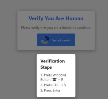 Image représentant un faux CAPTCHA qui demande d'effectuer des manipulations à risque